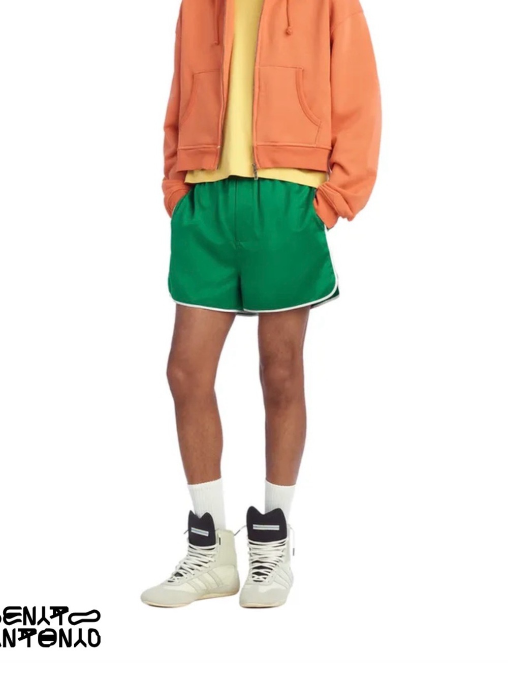 Satin side stripe shorts